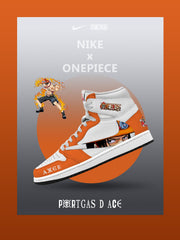 Portgas D. Ace V.1 Custom TS Hohe Sneakers