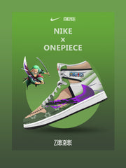 Roronoa Zoro V.2 Custom TS Hohe Sneakers