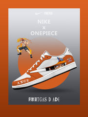 Portgas D Ace V.1 Custom TS Niedrige Turnschuhe