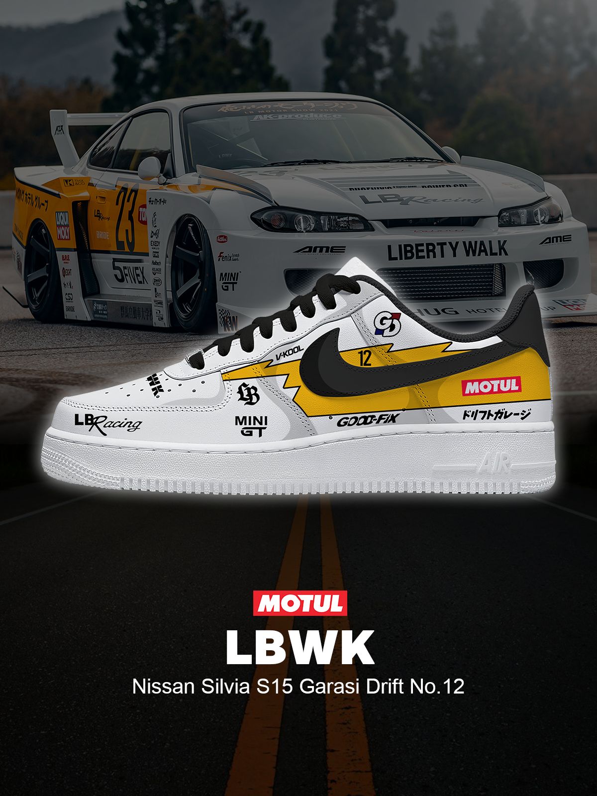 Silvia S15 Garasi Drift Nr. 12 Custom Sneakers