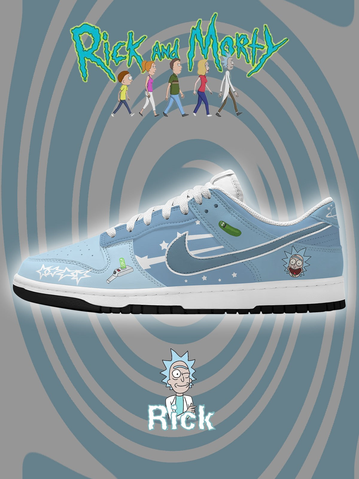 Baskets basses personnalisées Rick Sanchez V.2 Court