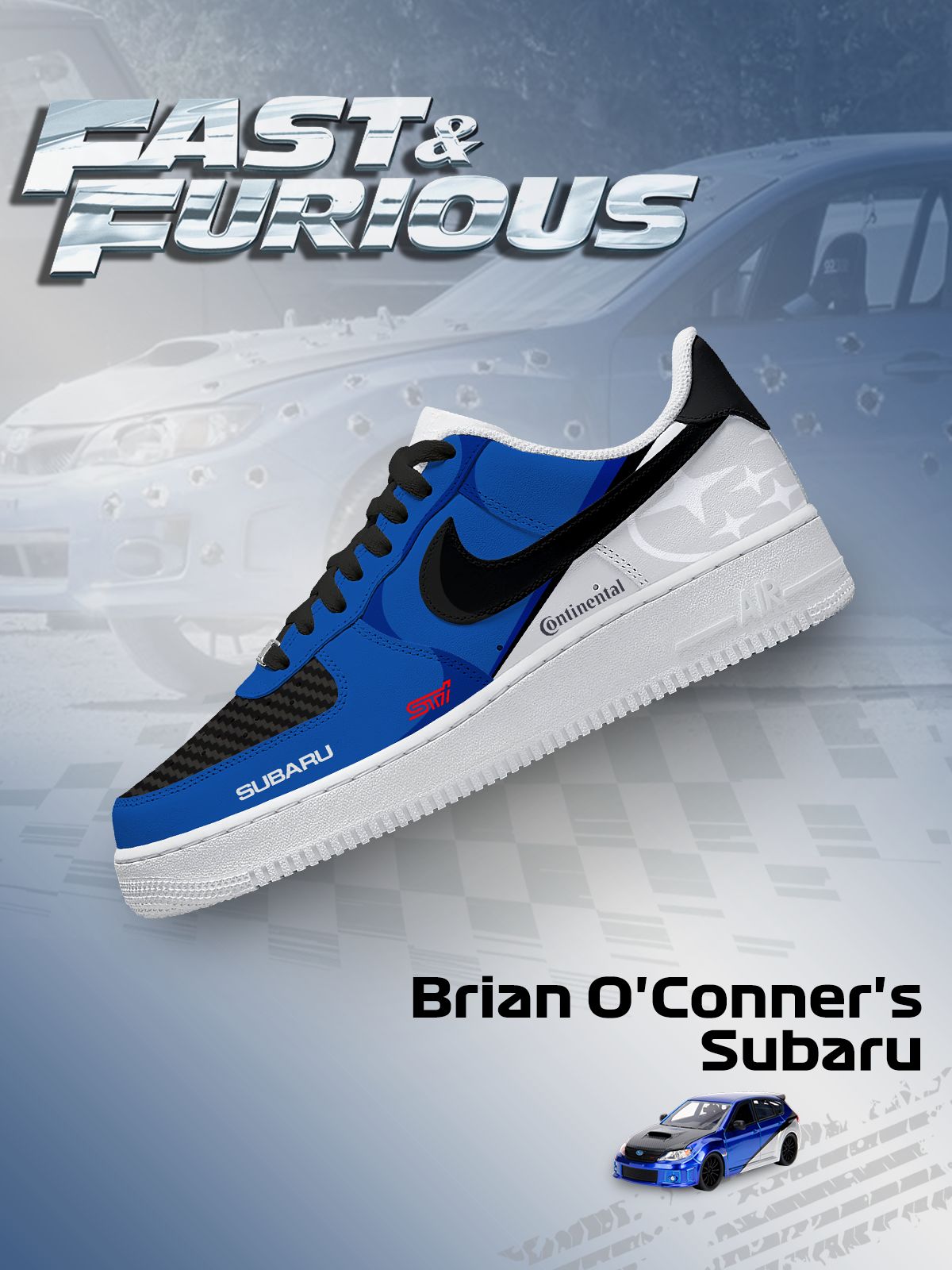 Brian O'Conners Impreza WRX STI Custom Sneakers