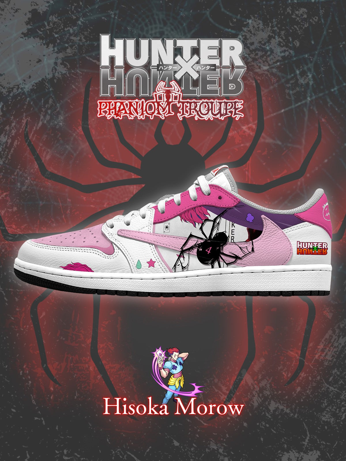 Hisoka Morow V.1 Custom TS Niedrige Turnschuhe