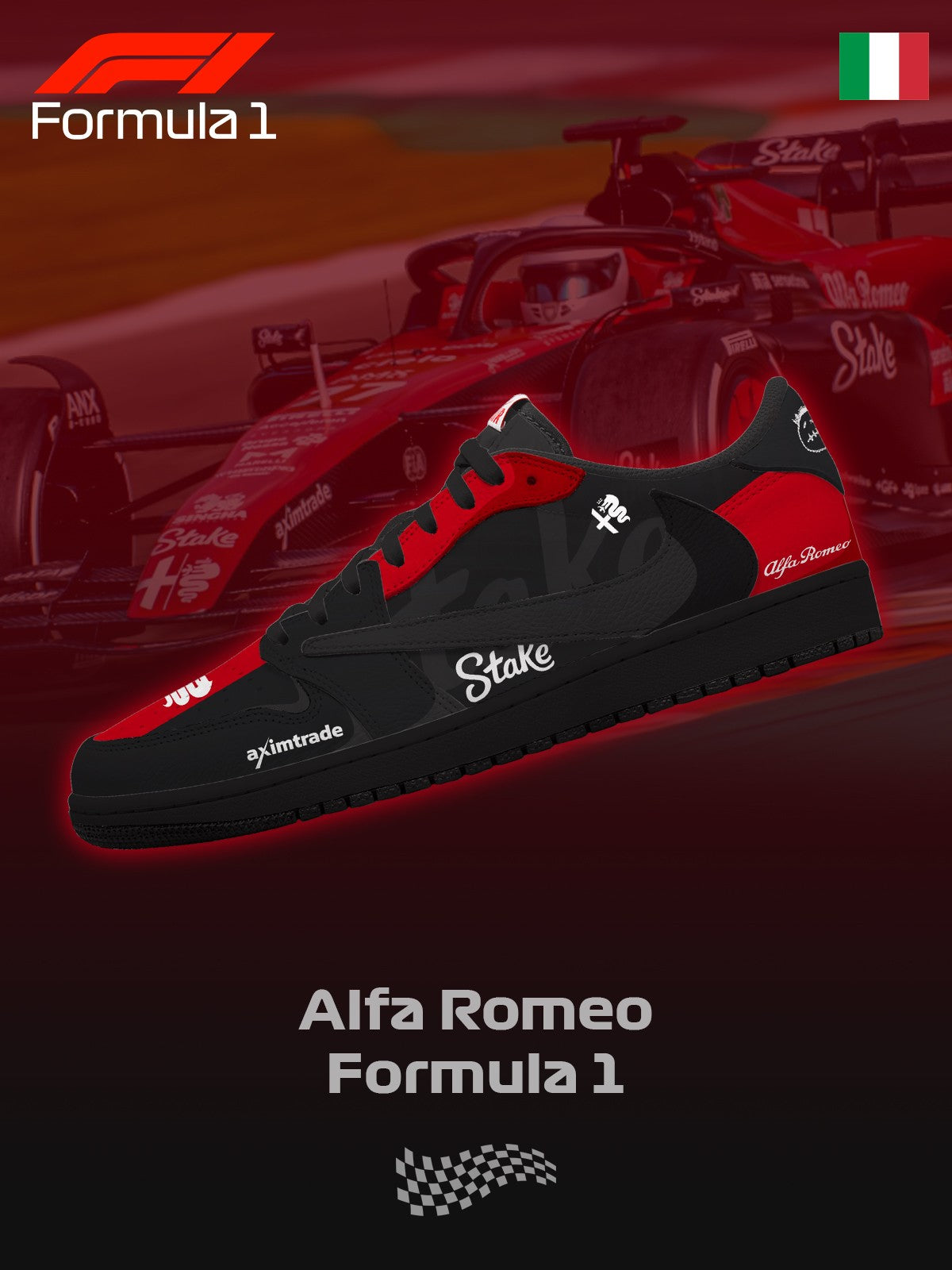 Une paire de baskets basses Romeo F.1 V.1 Custom TS