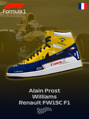 Baskets montantes personnalisées Prost Williams FW15C F.1 V.1