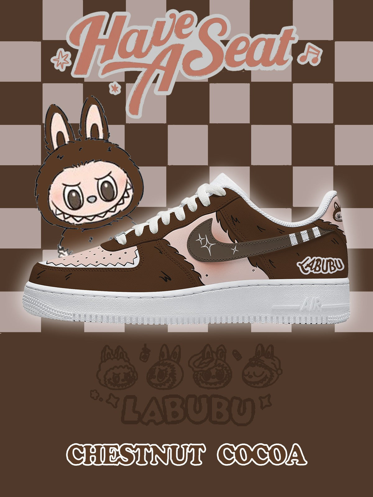 Kastanienbrauner Kakao V.2 Custom Sneakers