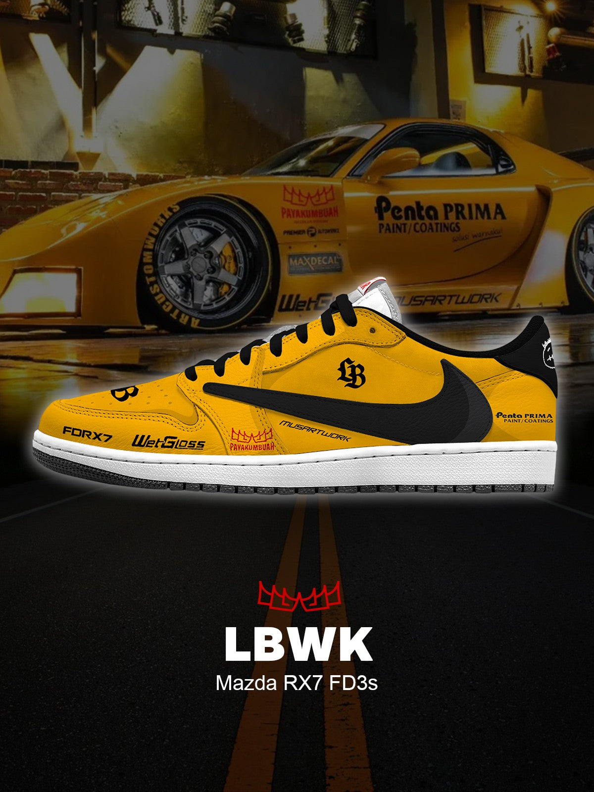 RX7 FD3s V.1 Custom TS Niedrige Turnschuhe