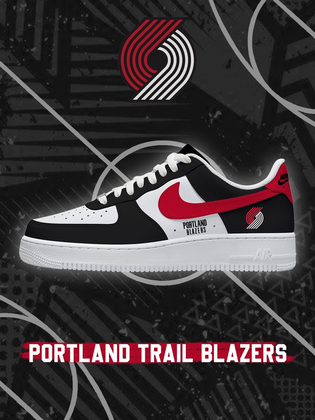 Portland Trail Basketball Custom Air-Style Sneakers