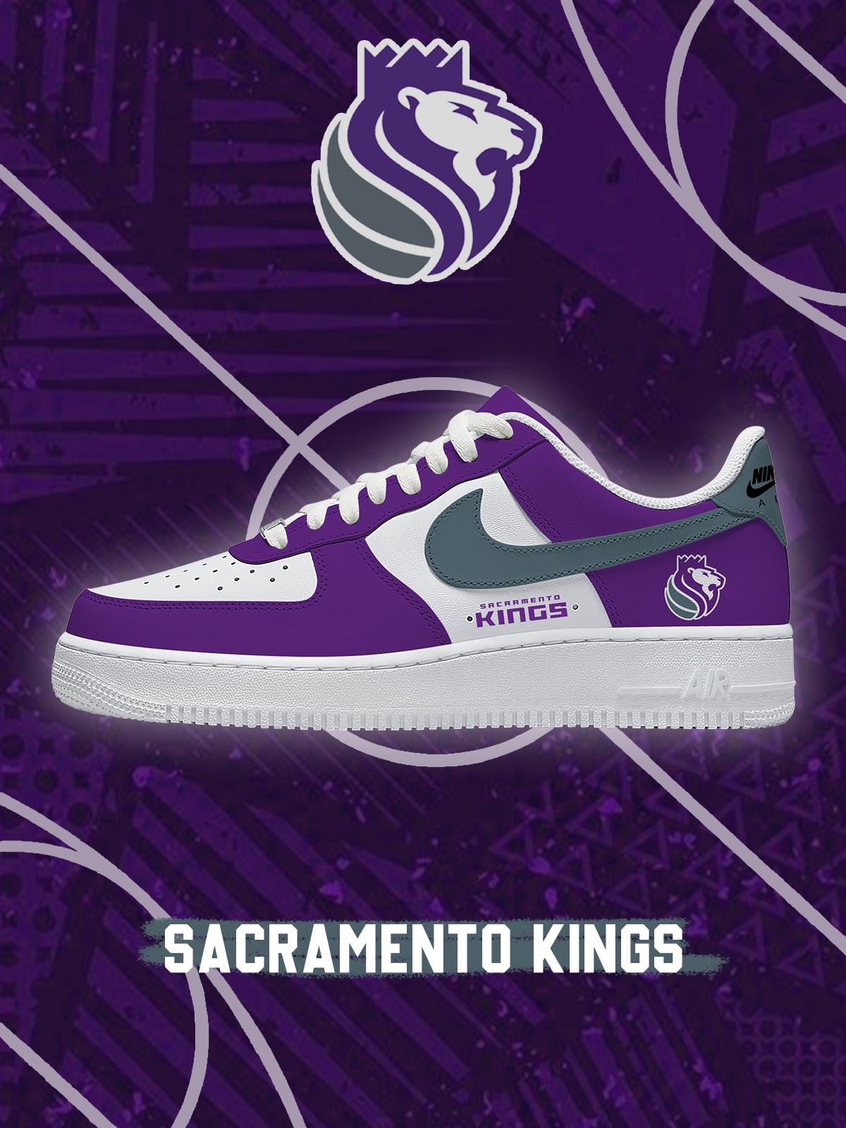 Sacramento Basketball Custom Air-Style Sneakers