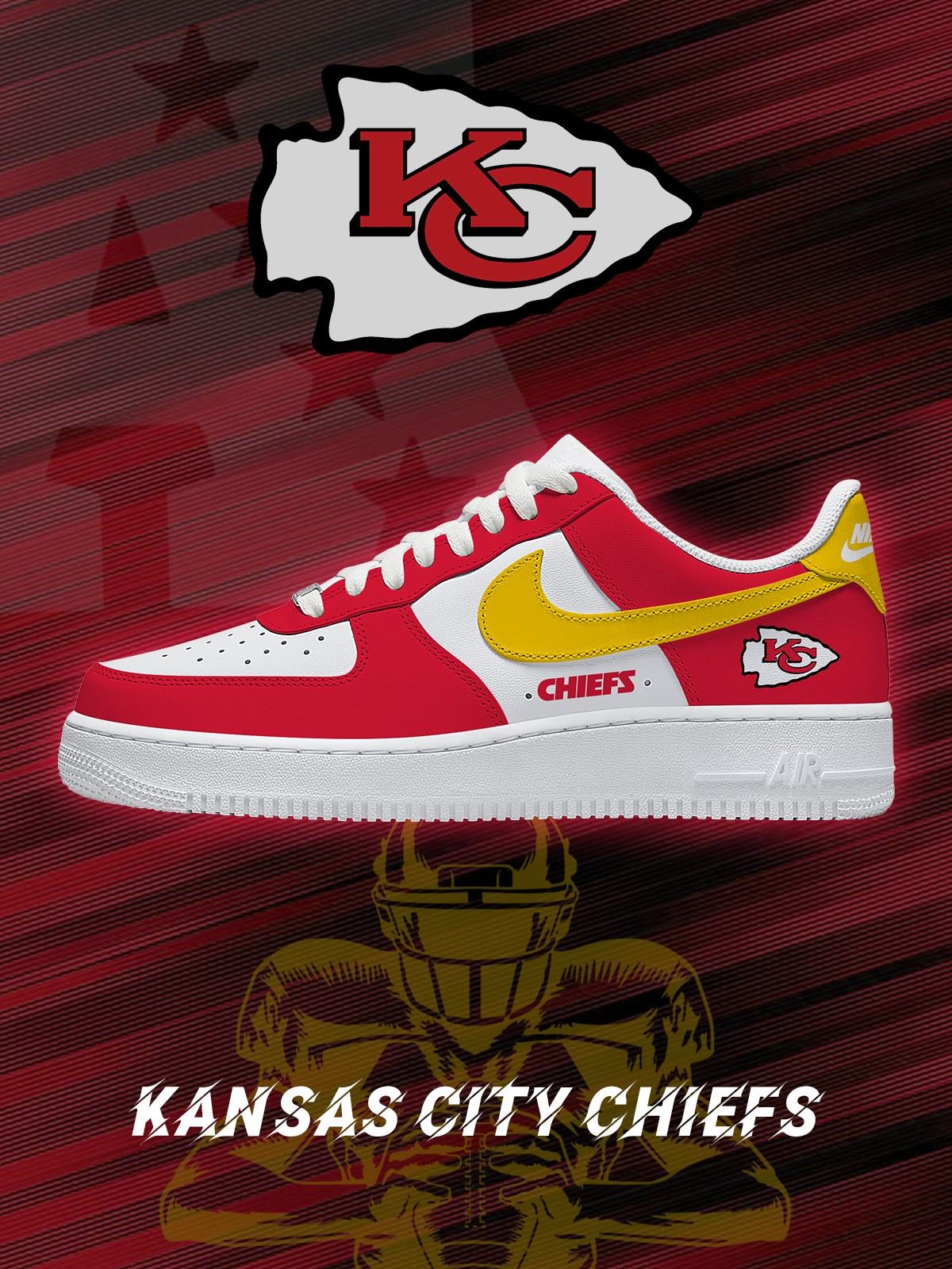 Kansas City Football Custom Air-Style Sneakers