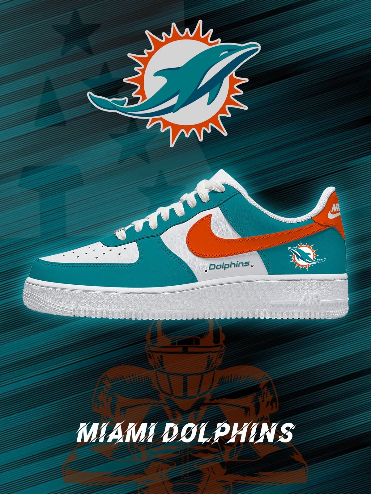 Miami Football Custom Air-Style Sneakers
