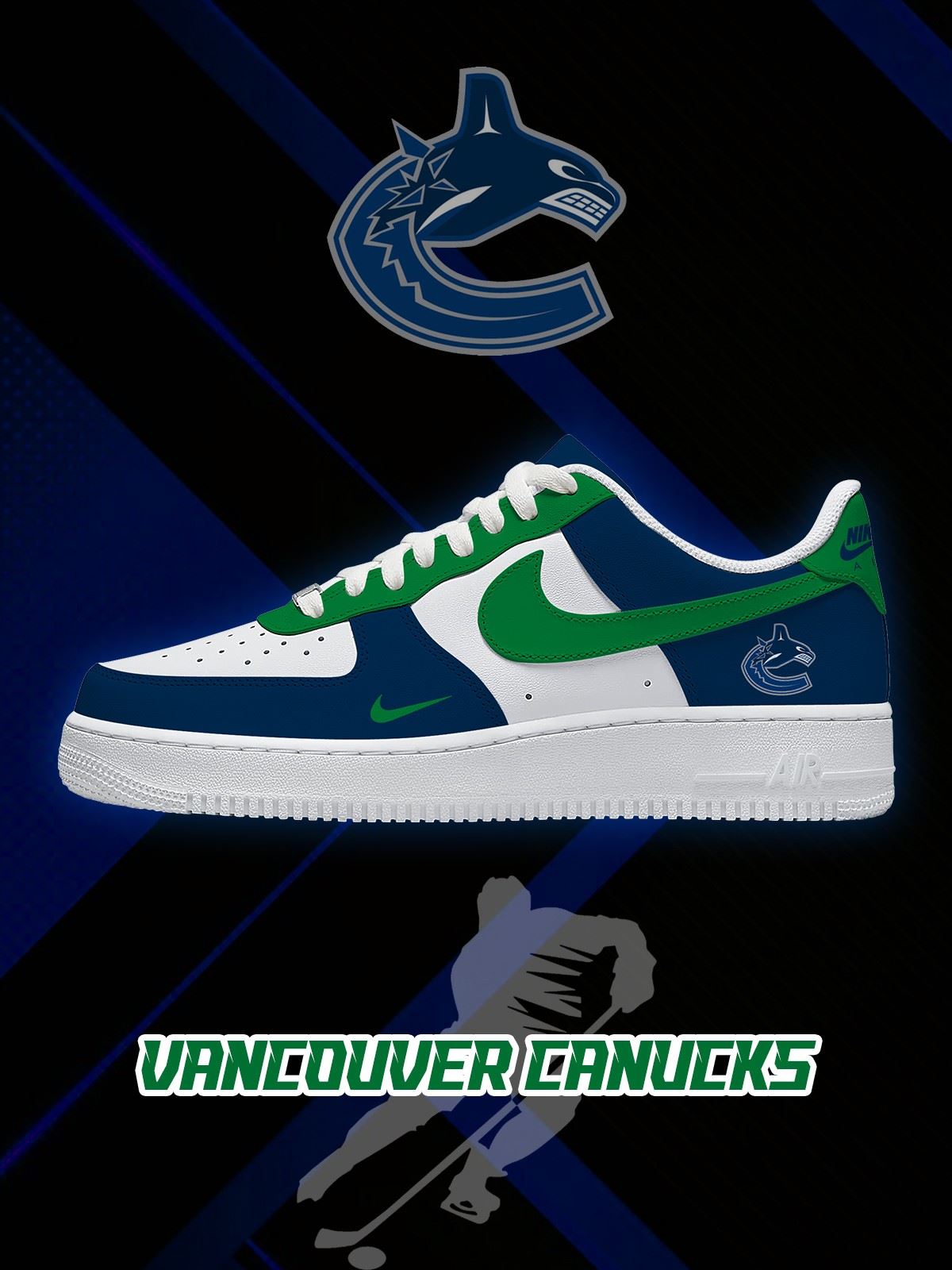 Vancouver Hockey V.1 Custom Air-Style Sneakers