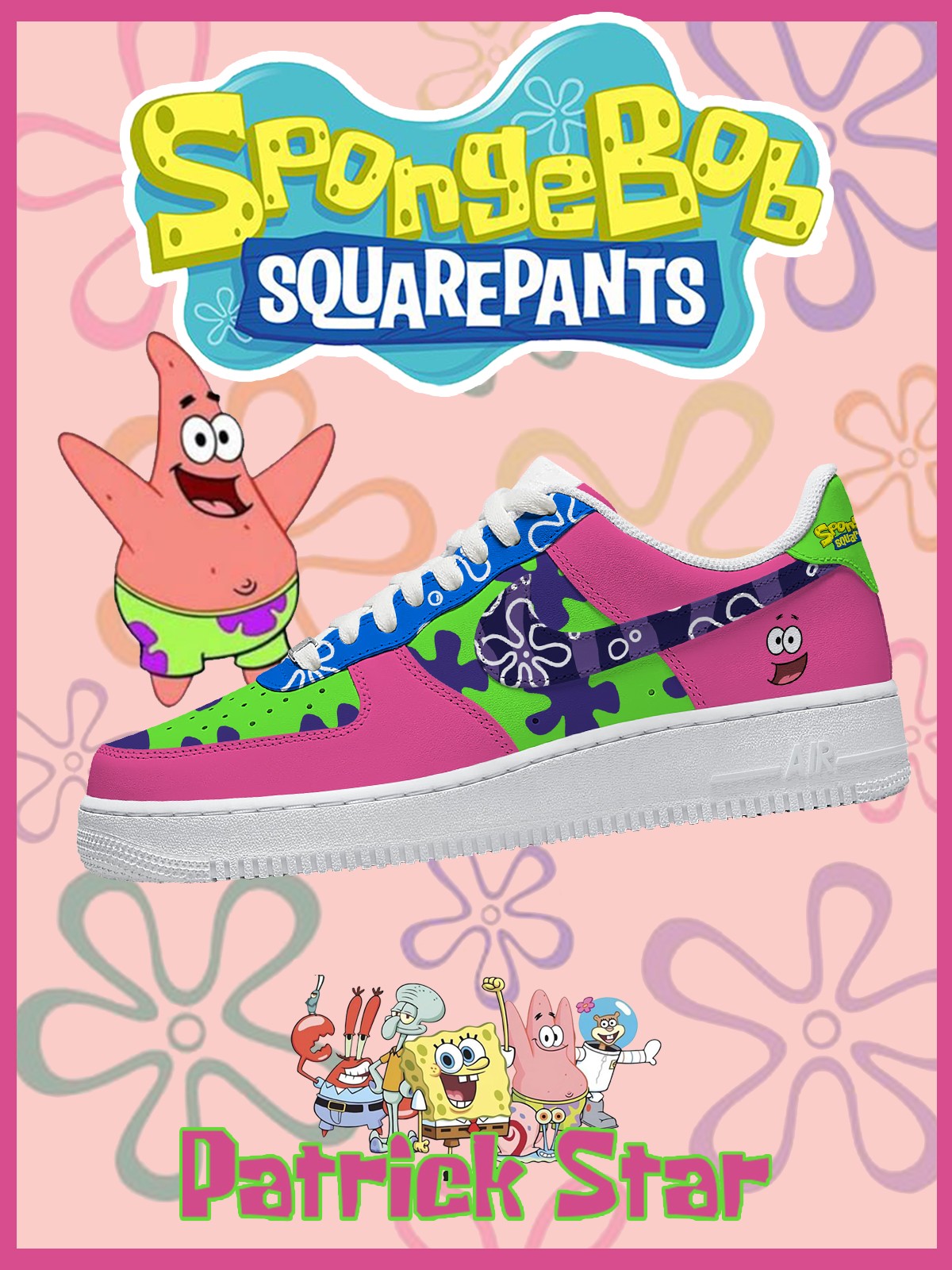 Patrick Star V.1 benutzerdefinierte Sneakers
