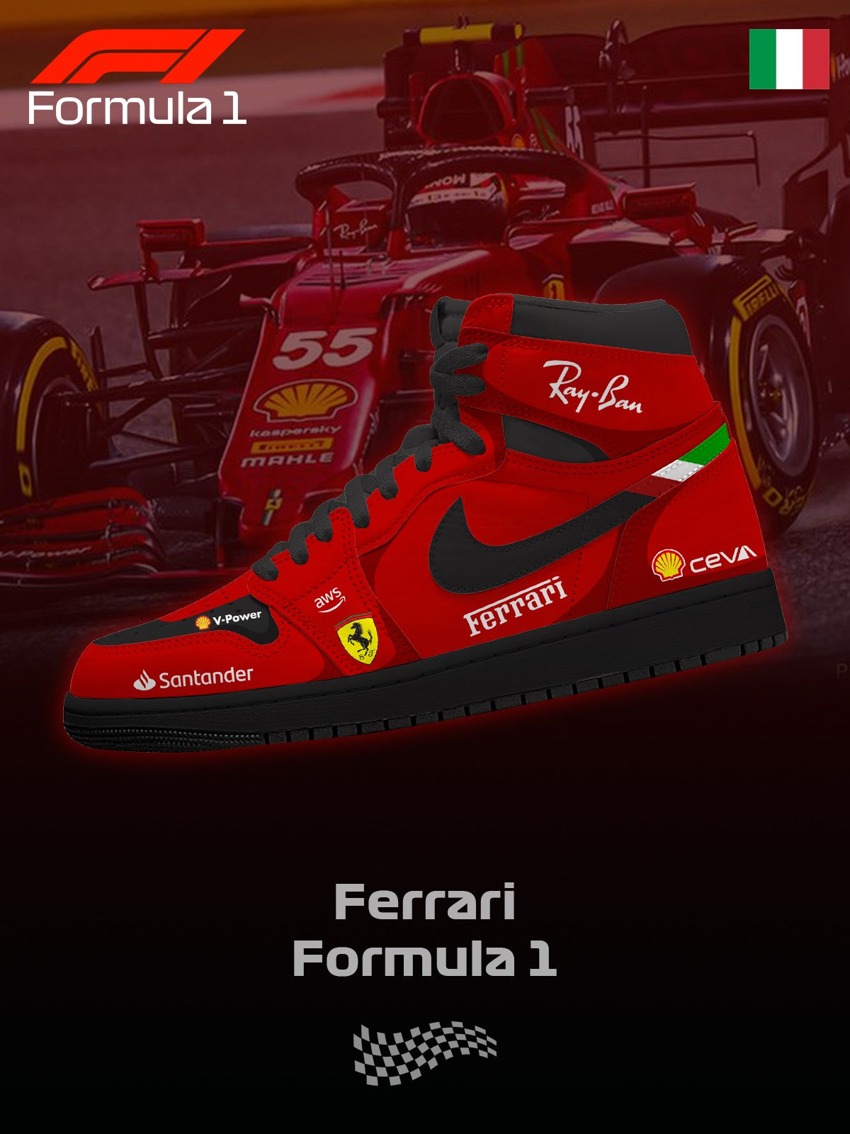 FF F.1 V.1 Benutzerdefinierte High-Top-Sneaker