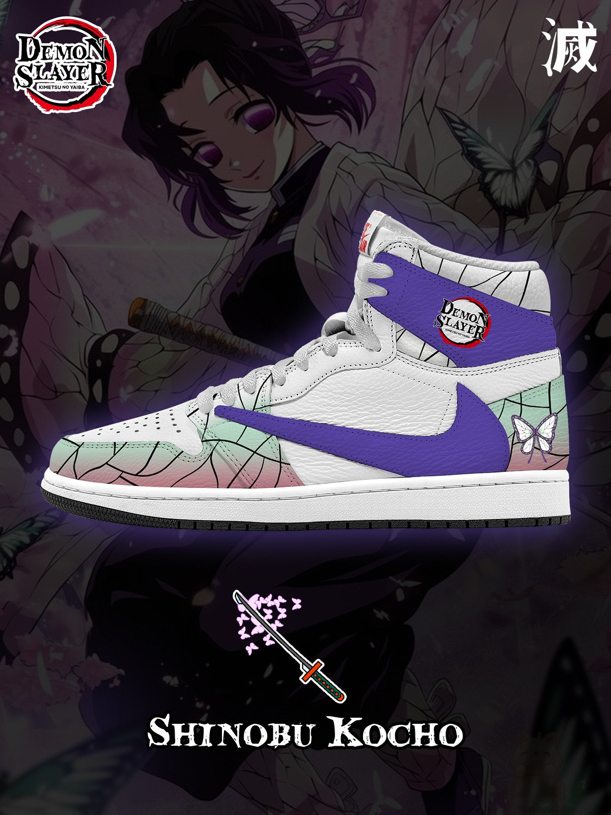 Shinobu Kocho V.2 Custom TS Hohe Sneakers