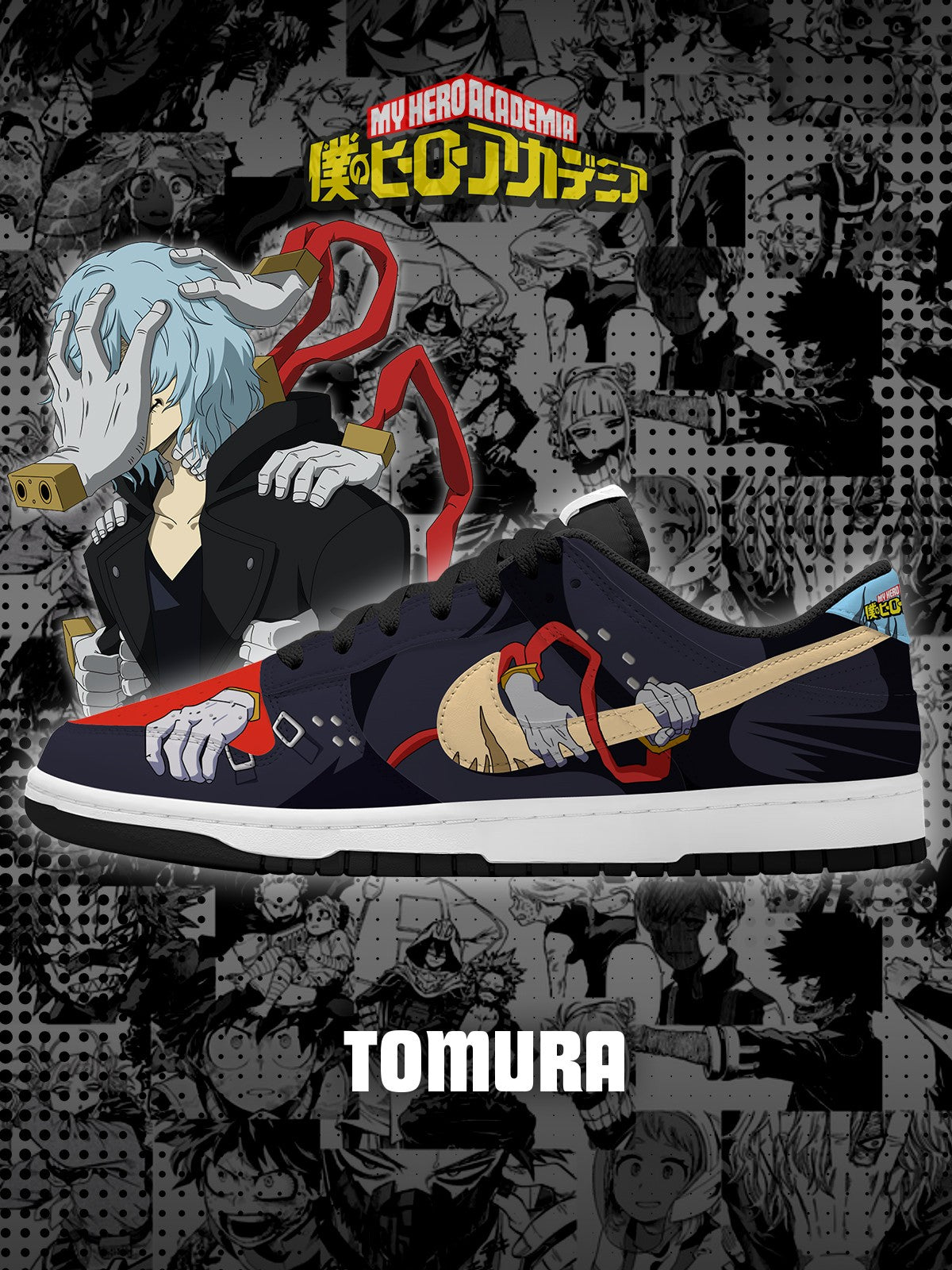 Baskets basses personnalisées Tomura Shigaraki V.1 Court