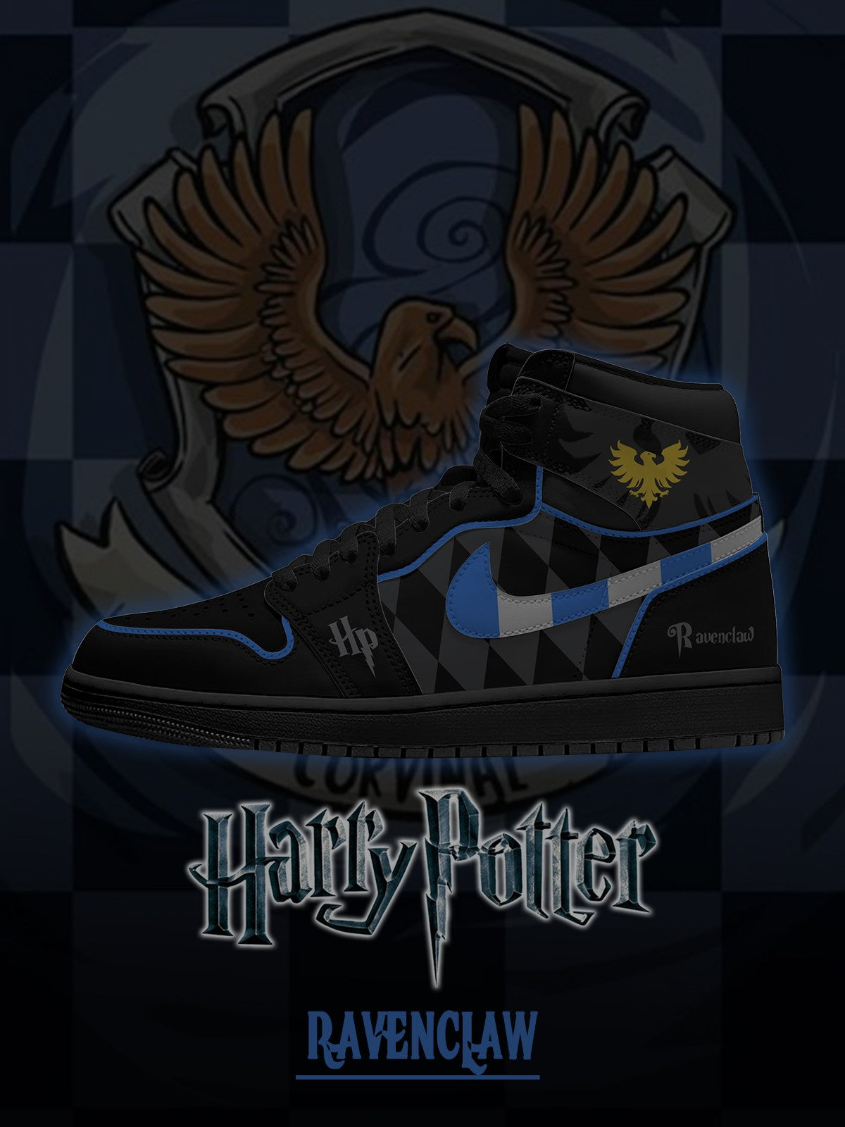 Hogwarts Ravenclaw Haus V.3 Custom High-Top Sneakers