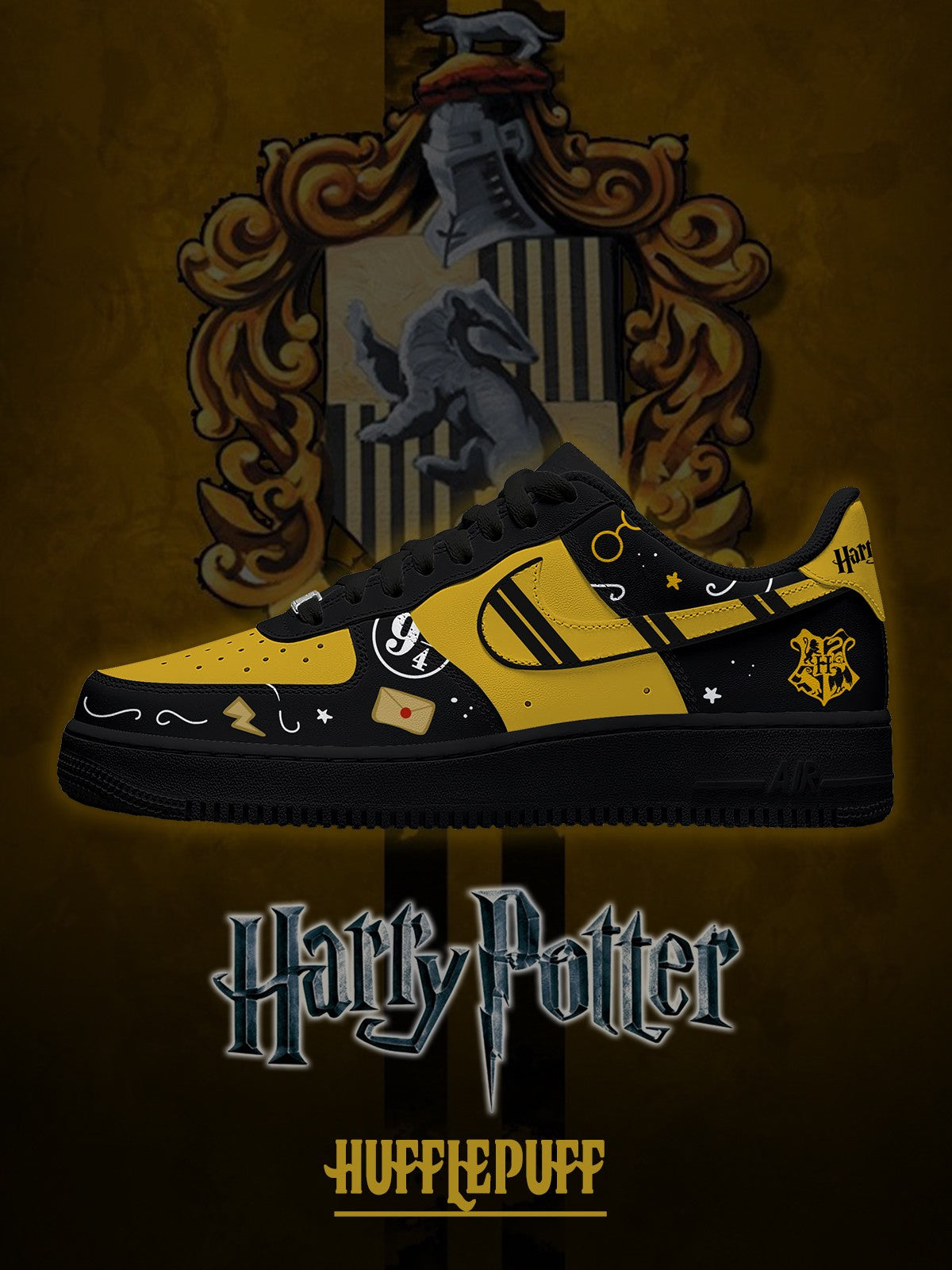Hogwarts Hufflepuff Haus V.2 Custom Sneakers