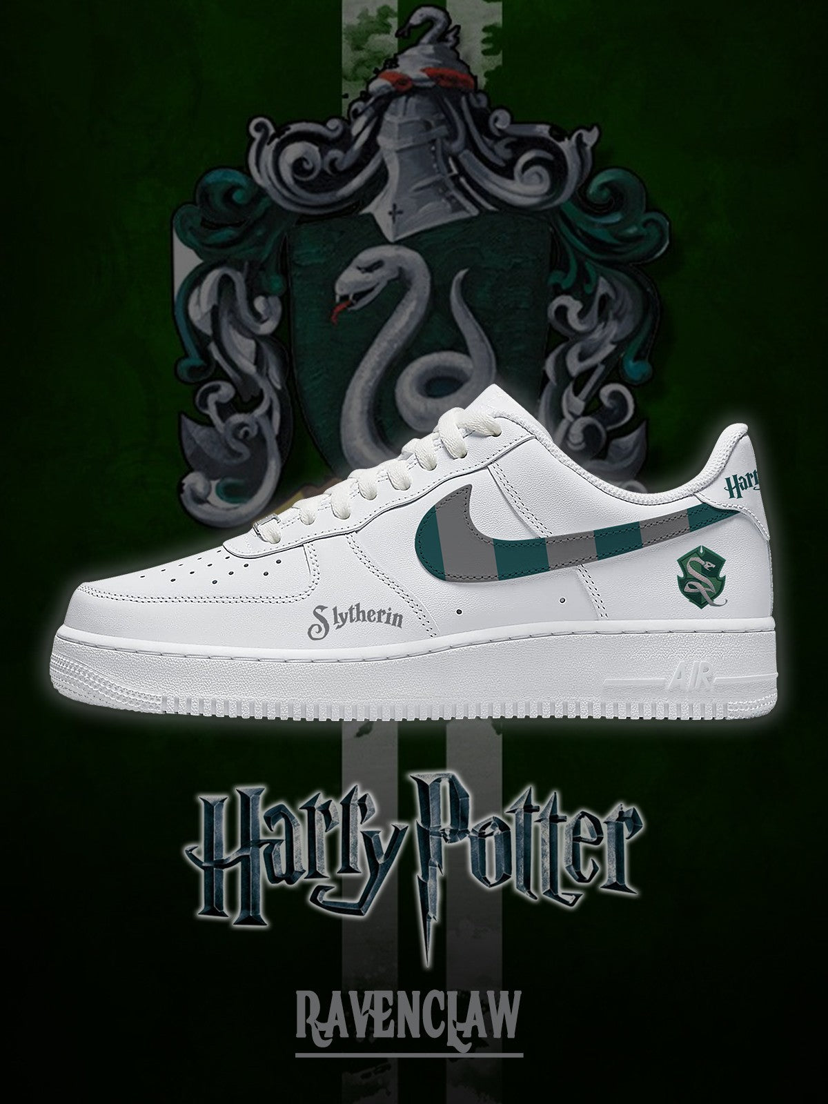 Hogwarts Slytherin Haus V.1 Custom Sneakers