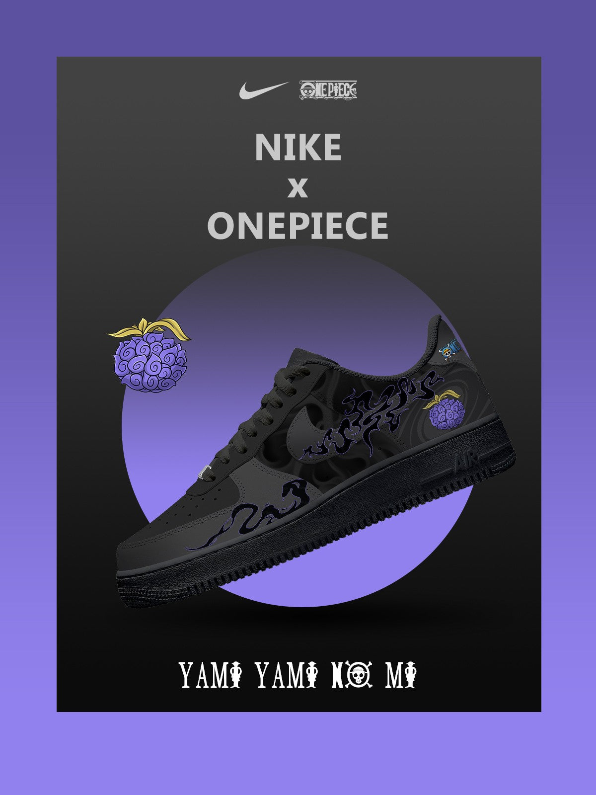 Yami Yami No Mi V.1 Custom Air-Style Sneakers