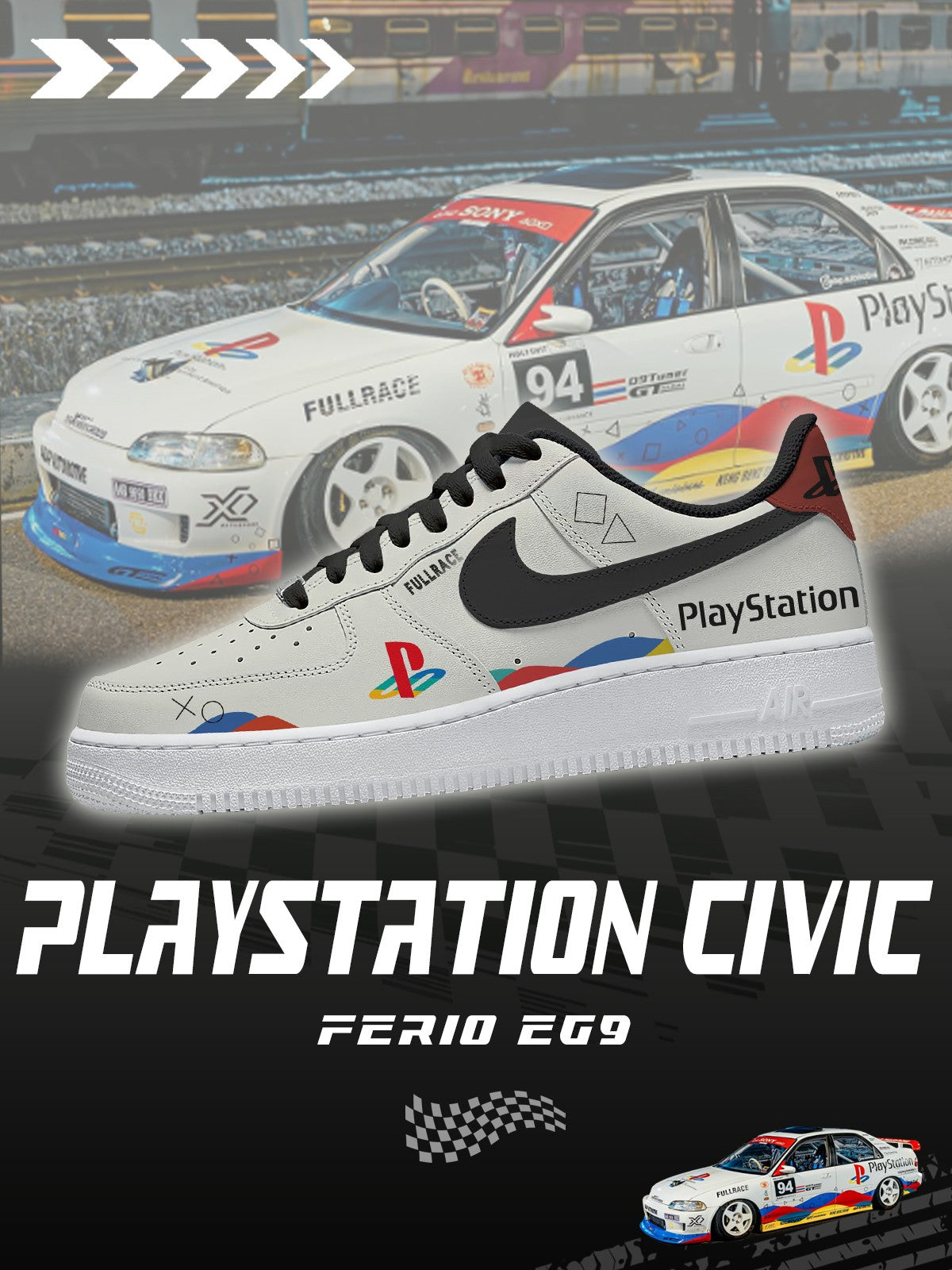 Baskets personnalisées Civic Ferio EG9 V.1