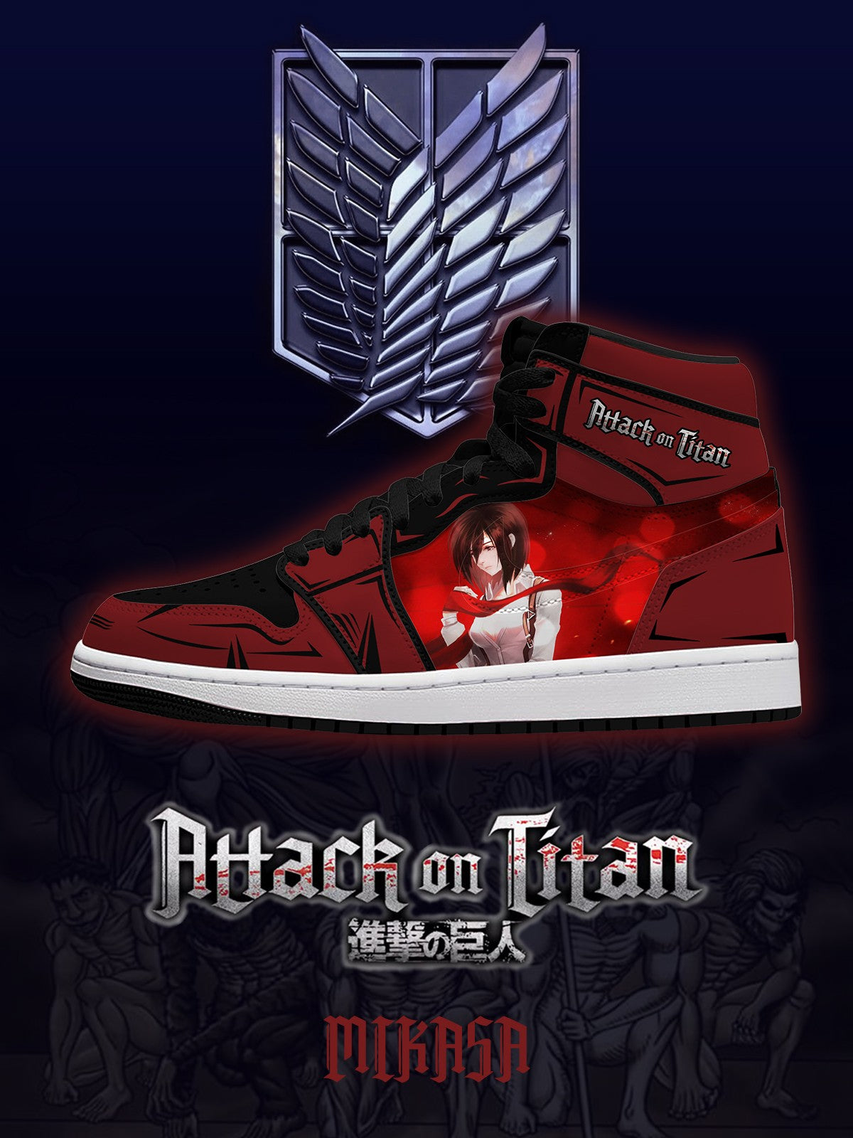 Mikasa V.1 Custom High-Top-Sneaker