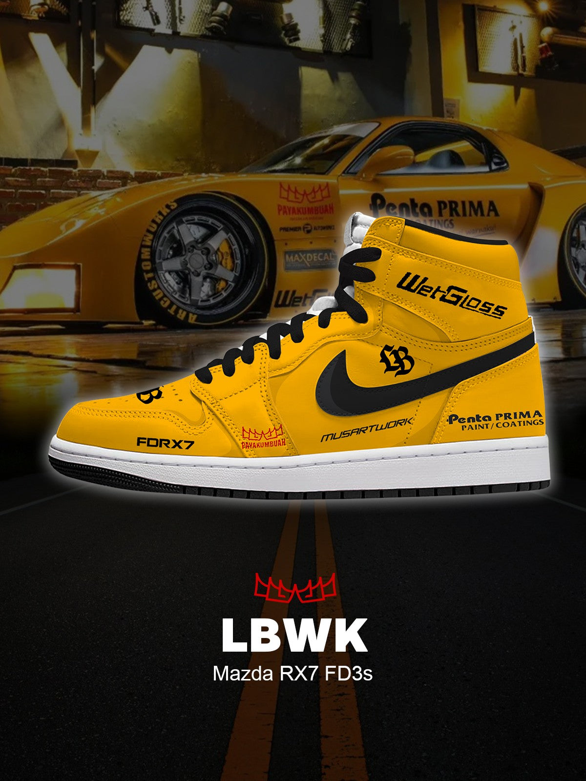 RX7 FD3s V.1 Benutzerdefinierte High-Top-Sneaker