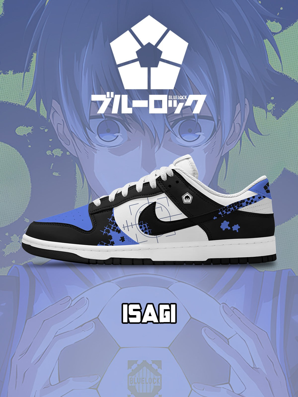 Baskets basses personnalisées Yoichi Isagi V.1