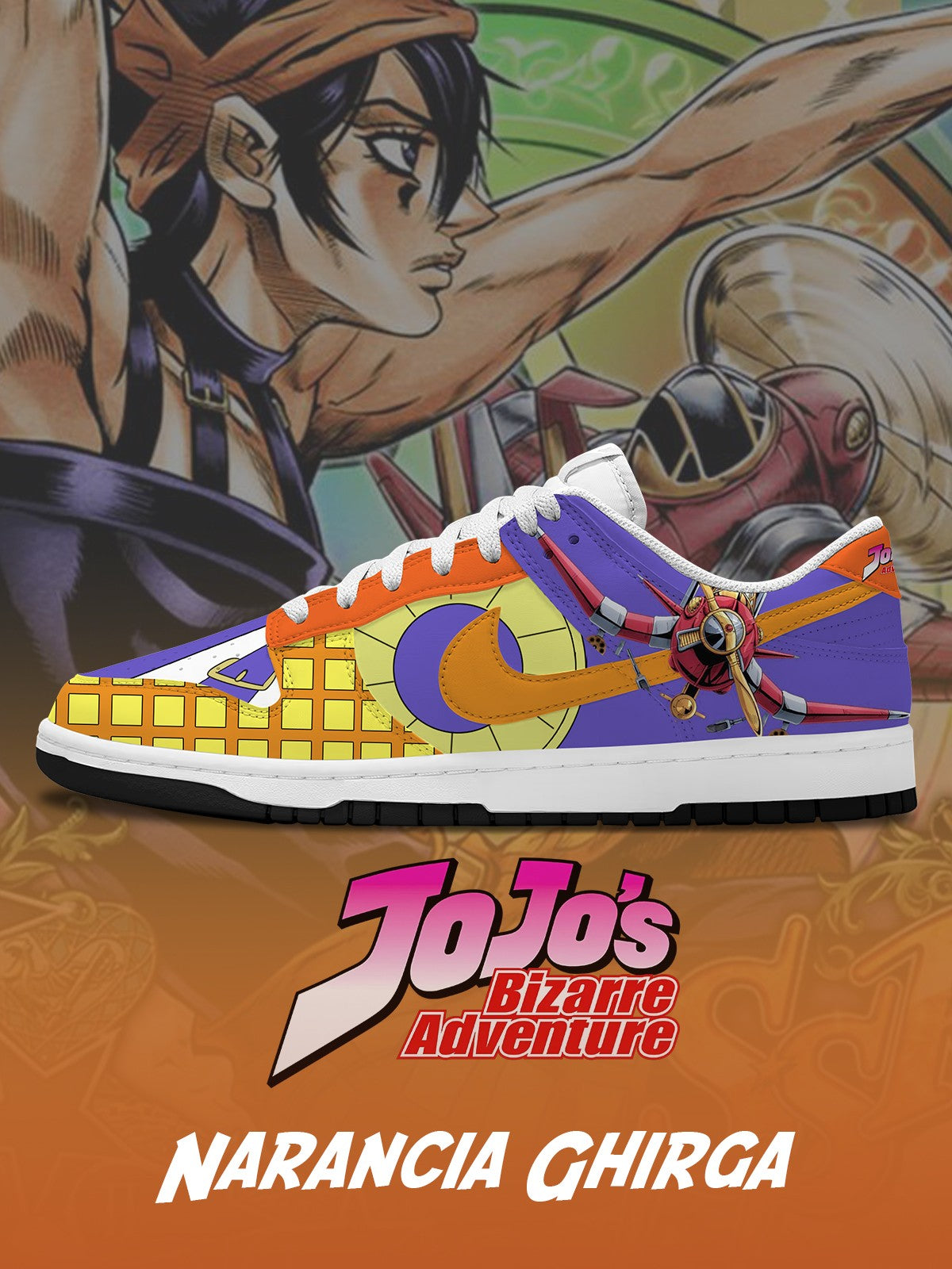 Narancia Ghirga V.2 Custom Court-Low-Sneaker
