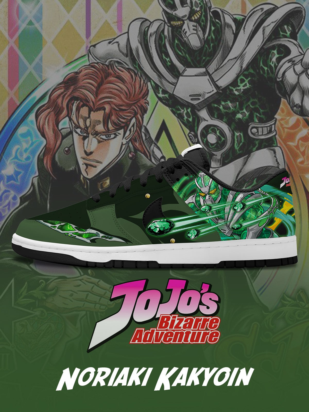 Baskets basses personnalisées Noriaki Kakyoin V.2