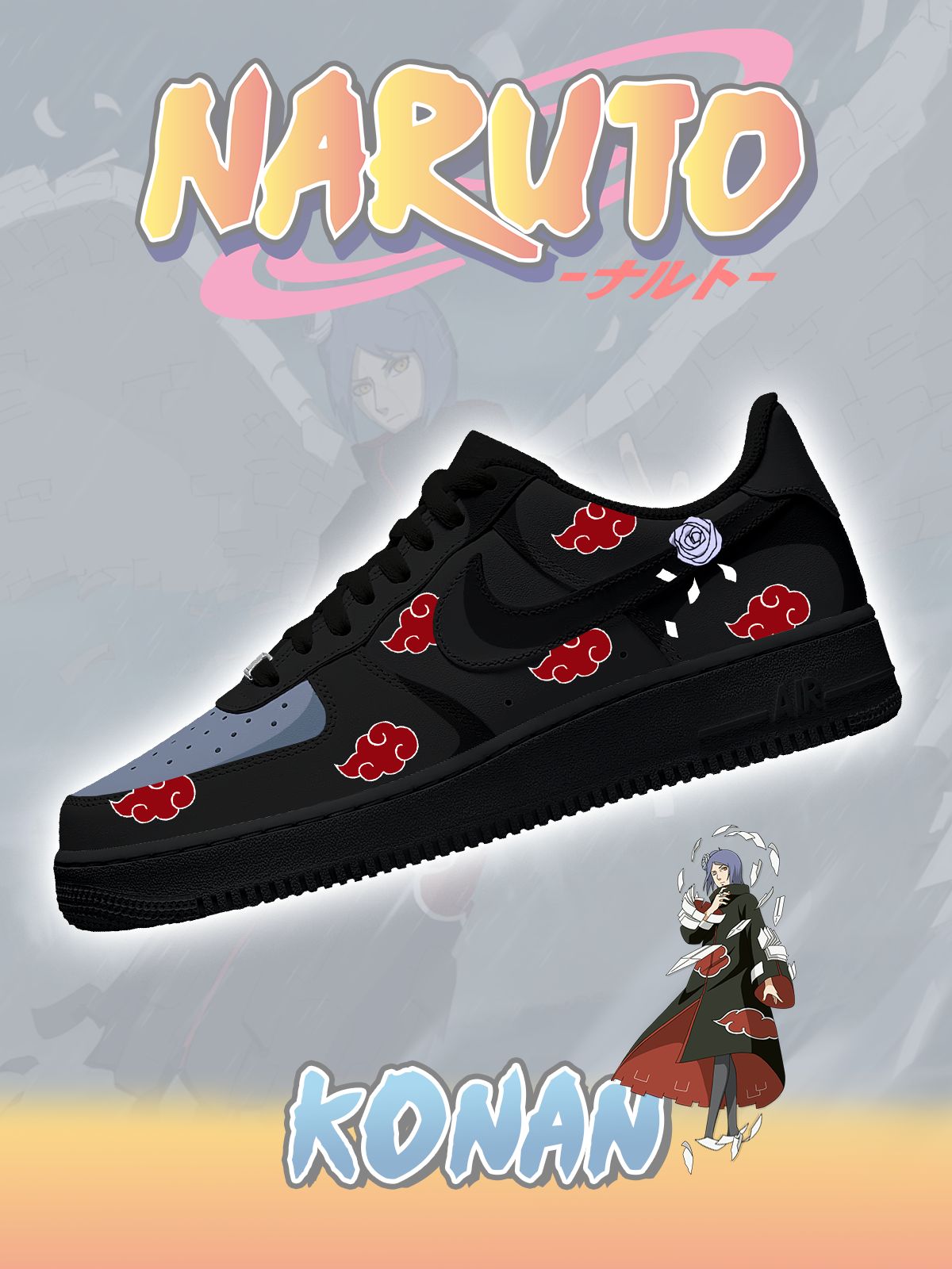 Baskets personnalisées Akatsuki Konan n°1