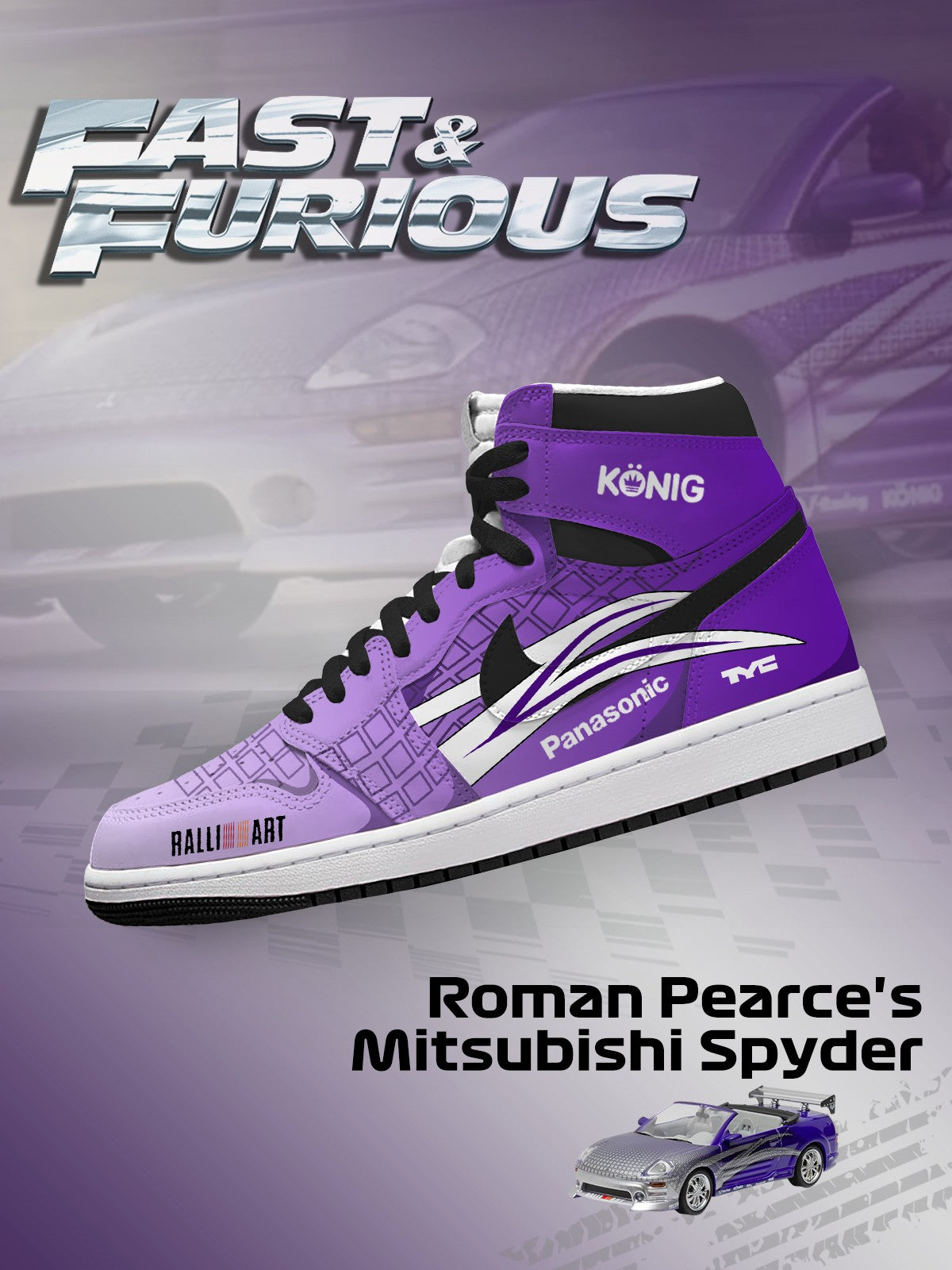 Roman Pearces Spyder V.1 Custom High-Top-Sneaker