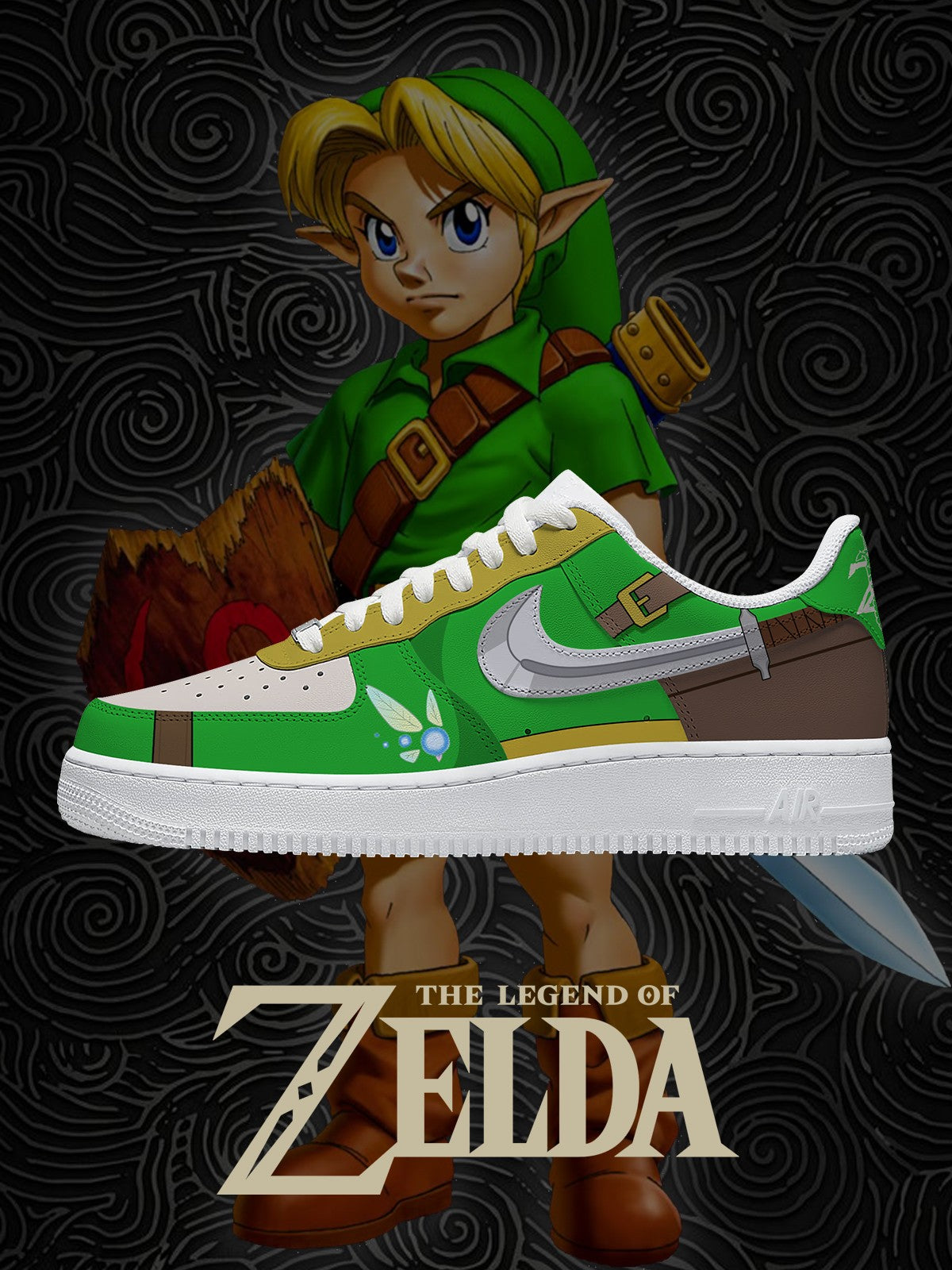 Link-Grüne Tunika V.1 Custom Sneakers