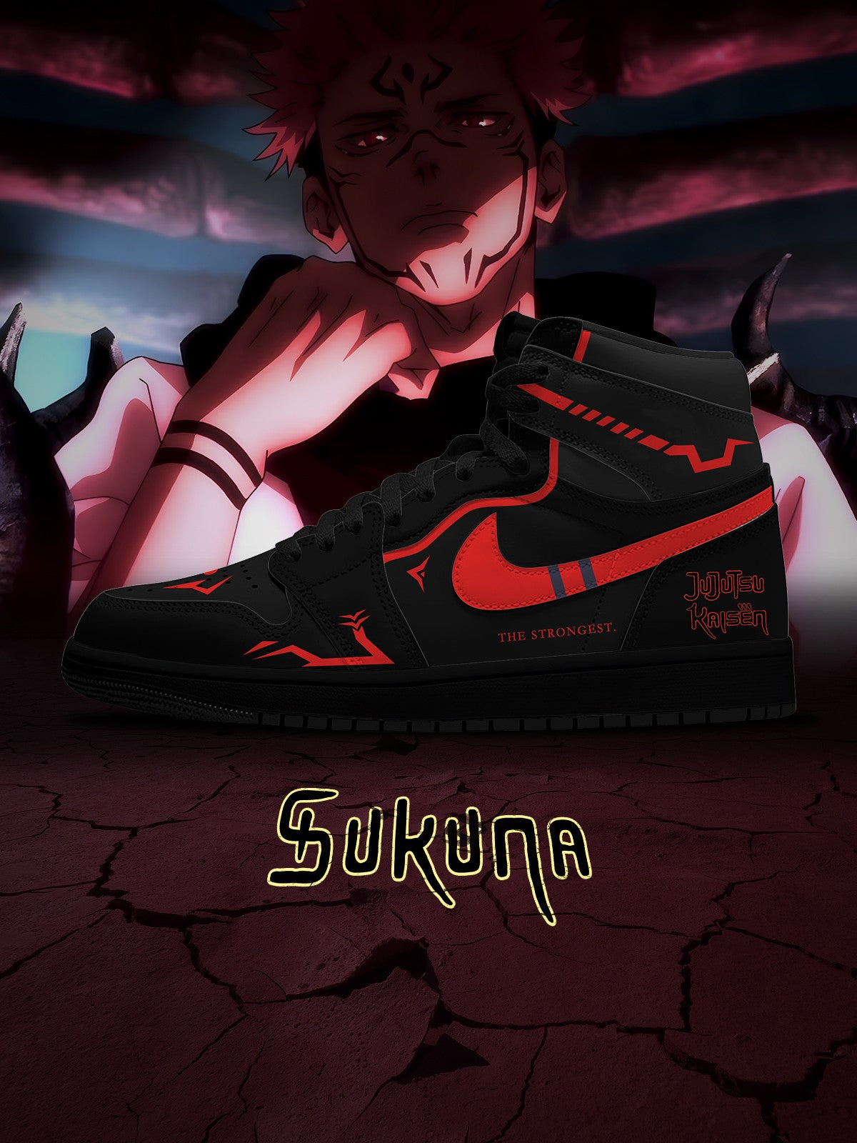 Ryomen Sukuna V.1 Custom High-Top-Sneaker