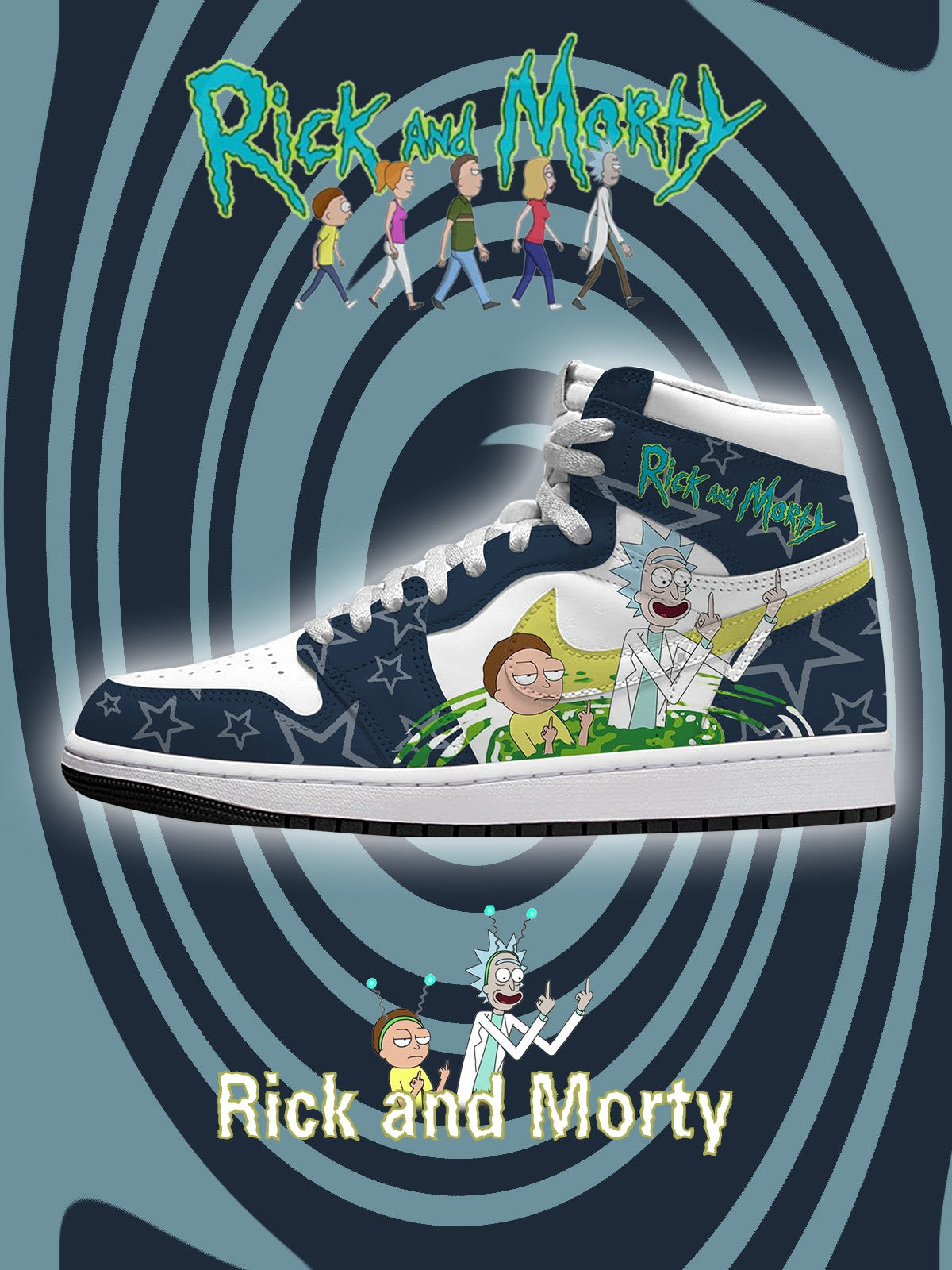 R und M V.2 Custom High-Top Sneakers