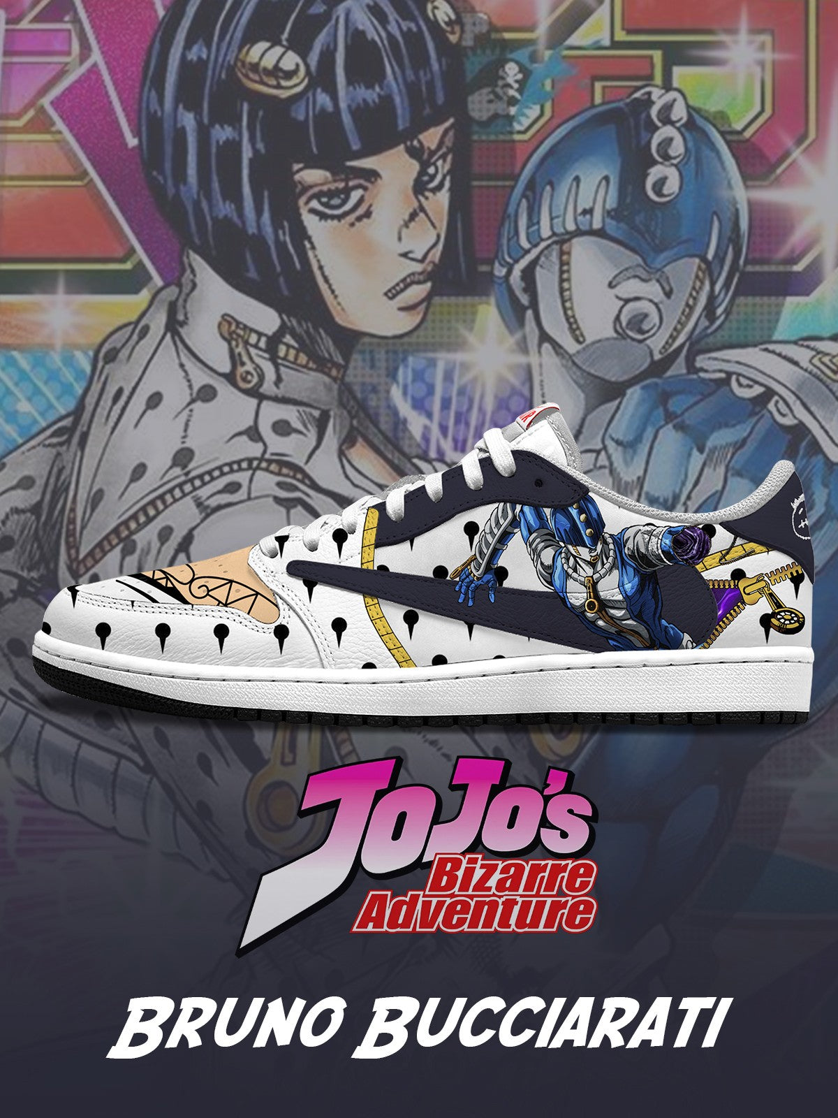 Bruno Bucciarati V.2 Custom TS Niedrige Turnschuhe